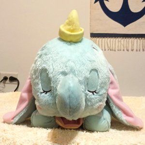 VGUC ~ Dumbo Elephant Disney's Sleeping Fun Fan Amuse SEGA 22" Plush Toy